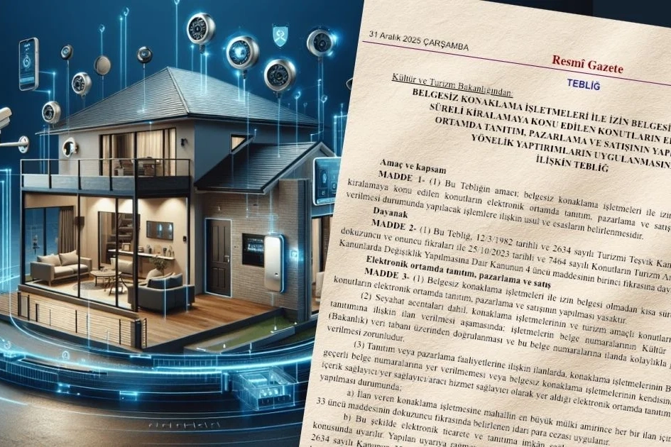 Belgesiz konaklama ve kısa s&uuml;reli kiralamaya dijital denetim... Tebliği yayımlandı