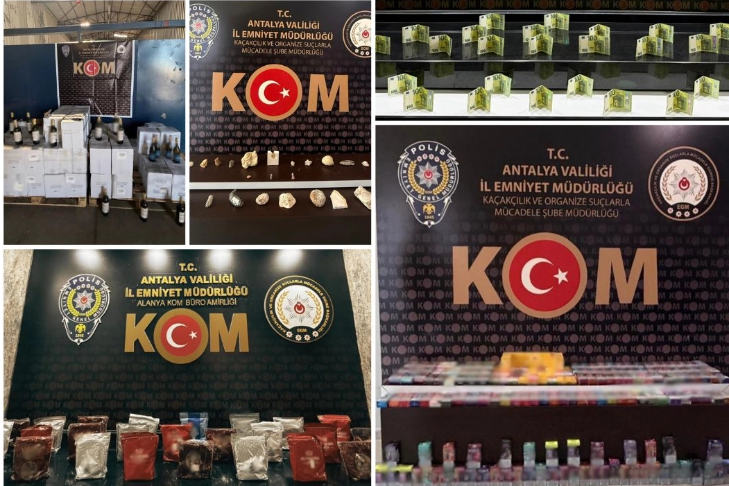 Antalya&rsquo;da &ccedil;ok sayıda su&ccedil; unsuru ele ge&ccedil;irildi