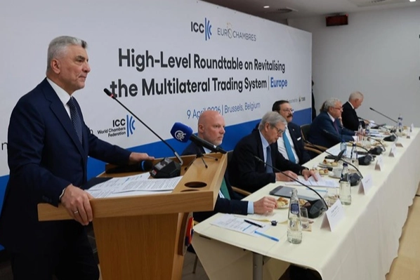 Bakan Bolat Br&uuml;ksel'de yuvarlak masada konuştu