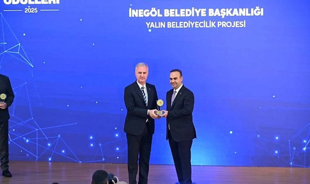 İneg&ouml;l Belediyesi'nin &ldquo;Yalın Belediyecilik" Projesine Bakanlıktan Verimlilik &Ouml;d&uuml;l&uuml;
