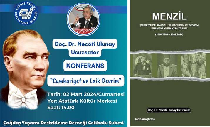 ÇYDD Gelibolu Şubesi 'Cumhuriyet ve Laik Devrim’ Konferansı Düzenliyor